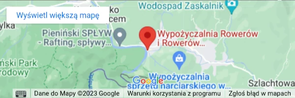 Mapy Google z trasą dojazdu do nas Góralbike na mapach Google